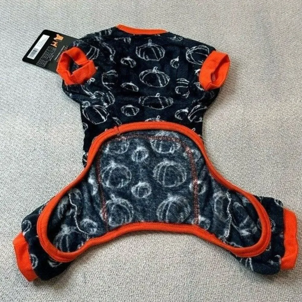 Pumpkin Dog Pajamas NWT Fall Holiday Christmas Gift Puppy Pet Cat Black